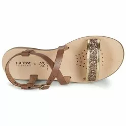 Chaussures Fille Geox - J SANDAL VIOLETTE GI Marron -France CHAUSSURES DE SPORT Soldes Boutique 11333028 500 F