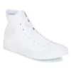 Chaussures Converse - CHUCK TAYLOR ALL STAR LEATHER HI Blanc -France CHAUSSURES DE SPORT Soldes Boutique 130168 500 A