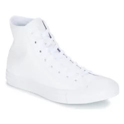 Chaussures Converse - CHUCK TAYLOR ALL STAR LEATHER HI Blanc