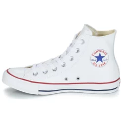Chaussures Converse - CHUCK TAYLOR ALL STAR LEATHER HI Blanc -France CHAUSSURES DE SPORT Soldes Boutique 161231 500 D