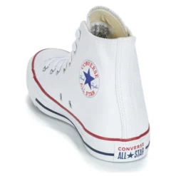Chaussures Converse - CHUCK TAYLOR ALL STAR LEATHER HI Blanc -France CHAUSSURES DE SPORT Soldes Boutique 161231 500 E