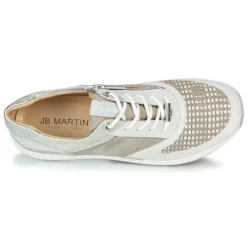 Chaussures Femme JB Martin - 1KALIO Beige / Blanc / Argenté -France CHAUSSURES DE SPORT Soldes Boutique 16446232 500 F