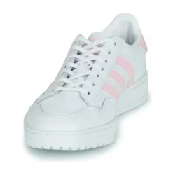 Chaussures Femme Adidas Originals - TEAM COURT W Blanc / Rose -France CHAUSSURES DE SPORT Soldes Boutique 17679427 500 C