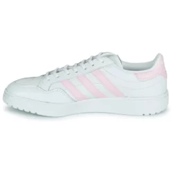 Chaussures Femme Adidas Originals - TEAM COURT W Blanc / Rose -France CHAUSSURES DE SPORT Soldes Boutique 17679427 500 D