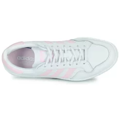 Chaussures Femme Adidas Originals - TEAM COURT W Blanc / Rose -France CHAUSSURES DE SPORT Soldes Boutique 17679427 500 F