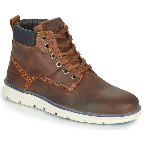 Chaussures Garçon Jack & Jones - JR TUBAR LEATHER Marron 3 Chaussures Garçon Jack & Jones - JR TUBAR LEATHER Marron