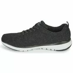 Chaussures Femme Skechers - FLEX APPEAL 3.0 PLUSH JOY Noir -France CHAUSSURES DE SPORT Soldes Boutique 18208340 500 D