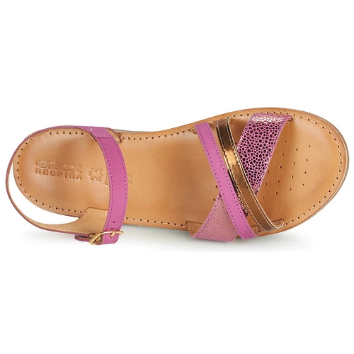 Chaussures Fille Geox - J SANDAL EOLIE GIRL Rose / Doré 8 Chaussures Fille Geox - J SANDAL EOLIE GIRL Rose / Doré – Image 6