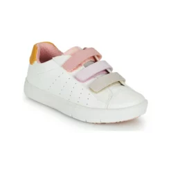 Chaussures Fille Geox - SILENEX GIRL Blanc / Rose / Beige