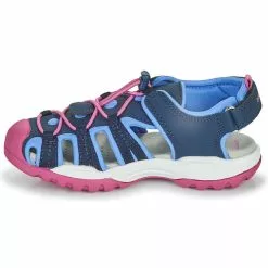 Chaussures Fille Geox - BOREALIS GIRL Bleu / Rose -France CHAUSSURES DE SPORT Soldes Boutique 18764335 500 D