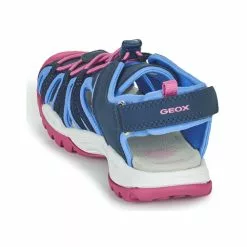 Chaussures Fille Geox - BOREALIS GIRL Bleu / Rose -France CHAUSSURES DE SPORT Soldes Boutique 18764335 500 E