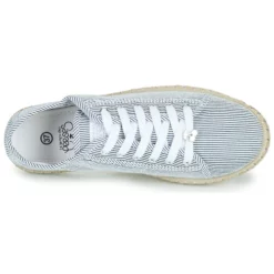 Chaussures Femme Le Temps Des Cerises - BEACH Bleu / Blanc 13 Chaussures Femme Le Temps Des Cerises - BEACH Bleu / Blanc -France CHAUSSURES DE SPORT Soldes Boutique 18800086 500 F