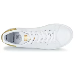 Chaussures Femme Adidas Originals - STAN SMITH W ECO-RESPONSABLE Blanc / Doré -France CHAUSSURES DE SPORT Soldes Boutique 18898722 500 F