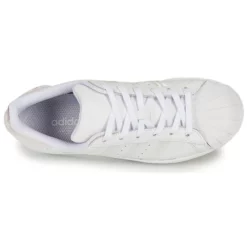 Chaussures Fille Adidas Originals - SUPERSTAR J Blanc / Iridescent -France CHAUSSURES DE SPORT Soldes Boutique 18898730 500 F