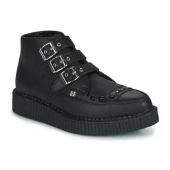 Chaussures TUK - POINTED CREEPER 3 BUCKLE BOOT Noir