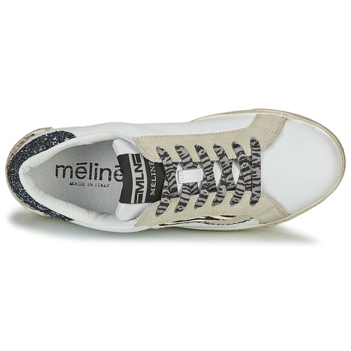 Chaussures Femme Meline - NK139 Blanc / Glitter Bleu 8 Chaussures Femme Meline - NK139 Blanc / Glitter Bleu – Image 6