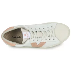 Chaussures Femme Victoria - BERLIN PIEL CONTRASTE Blanc / Rose -France CHAUSSURES DE SPORT Soldes Boutique 19901084 500 F