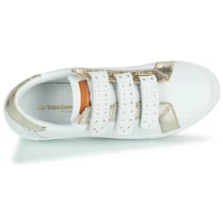 Chaussures Femme Les Tropéziennes Par M Belarbi - SUZETTE Blanc / Doré -France CHAUSSURES DE SPORT Soldes Boutique 20044160 500 F
