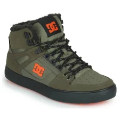 Chaussures Homme DC Shoes - PURE HIGH-TOP WC WNT Kaki / Noir