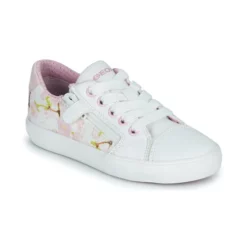 Chaussures Fille Geox - J GISLI GIRL B Rose / Blanc