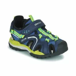 Chaussures Garçon Geox - J BOREALIS BOY Bleu / Vert