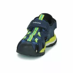 Chaussures Garçon Geox - J BOREALIS BOY Bleu / Vert -France CHAUSSURES DE SPORT Soldes Boutique 21124670 500 C