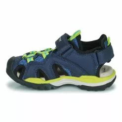 Chaussures Garçon Geox - J BOREALIS BOY Bleu / Vert -France CHAUSSURES DE SPORT Soldes Boutique 21124670 500 D