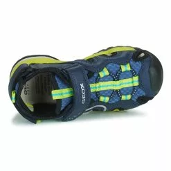 Chaussures Garçon Geox - J BOREALIS BOY Bleu / Vert -France CHAUSSURES DE SPORT Soldes Boutique 21124670 500 F