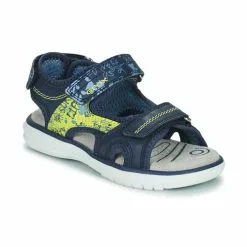 Chaussures Garçon Geox - J SANDAL MARATEA BOY Bleu / Vert