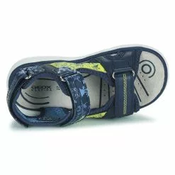 Chaussures Garçon Geox - J SANDAL MARATEA BOY Bleu / Vert -France CHAUSSURES DE SPORT Soldes Boutique 21124693 500 F