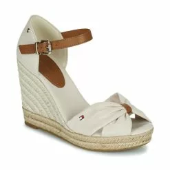 Chaussures Femme Tommy Hilfiger - BASIC OPEN TOE HIGH WEDGE Beige