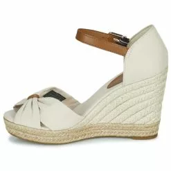Chaussures Femme Tommy Hilfiger - BASIC OPEN TOE HIGH WEDGE Beige -France CHAUSSURES DE SPORT Soldes Boutique 21189980 500 D