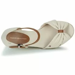 Chaussures Femme Tommy Hilfiger - BASIC OPEN TOE HIGH WEDGE Beige -France CHAUSSURES DE SPORT Soldes Boutique 21189980 500 F