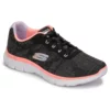 Chaussures Femme Skechers - FLEX APPEAL 4.0 Noir / Rose -France CHAUSSURES DE SPORT Soldes Boutique 21201494 500 A