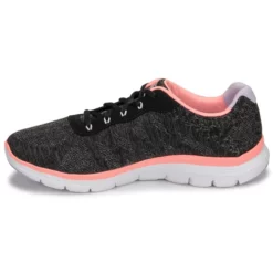 Chaussures Femme Skechers - FLEX APPEAL 4.0 Noir / Rose -France CHAUSSURES DE SPORT Soldes Boutique 21201494 500 D