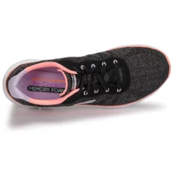 Chaussures Femme Skechers - FLEX APPEAL 4.0 Noir / Rose -France CHAUSSURES DE SPORT Soldes Boutique 21201494 500 F