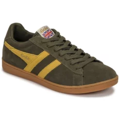 Chaussures Homme Gola - EQUIPE SUEDE Kaki / Jaune