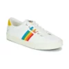 Chaussures Femme Gola - TENNIS MARK COX RAINBOW II Blanc / Multicolore