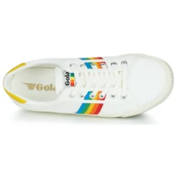 Chaussures Femme Gola - TENNIS MARK COX RAINBOW II Blanc / Multicolore -France CHAUSSURES DE SPORT Soldes Boutique 21317653 500 F