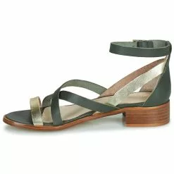 Chaussures Femme Casual Attitude - COUTIL Vert / Bronze -France CHAUSSURES DE SPORT Soldes Boutique 21406737 500 D