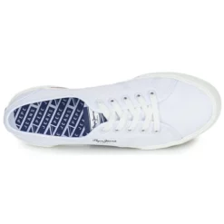 Chaussures Femme Pepe Jeans - BRADY W BASIC Blanc -France CHAUSSURES DE SPORT Soldes Boutique 21503965 500 F