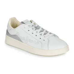 Chaussures Femme Pepe Jeans - MILTON MIX Blanc / Argent