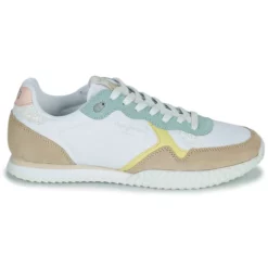 Chaussures Femme Pepe Jeans - HOLLAND W SUMMER Blanc / Bleu / Rose -France CHAUSSURES DE SPORT Soldes Boutique 21504007 500 B
