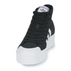Chaussures Femme Adidas Originals - NIZZA PLATFORM MID Noir / Blanc -France CHAUSSURES DE SPORT Soldes Boutique 21515933 500 C