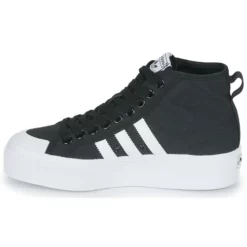 Chaussures Femme Adidas Originals - NIZZA PLATFORM MID Noir / Blanc -France CHAUSSURES DE SPORT Soldes Boutique 21515933 500 D