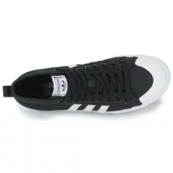 Chaussures Femme Adidas Originals - NIZZA PLATFORM MID Noir / Blanc -France CHAUSSURES DE SPORT Soldes Boutique 21515933 500 F