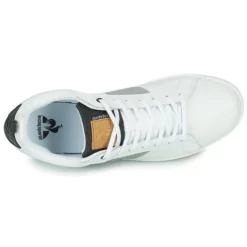 Chaussures Homme Le Coq Sportif - COURTCLASSIC BLACK JEAN Blanc / Gris -France CHAUSSURES DE SPORT Soldes Boutique 22259292 500 F