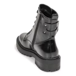 Chaussures Femme Only - ONLBOLD-15 SHINY LACE UP BOOT Noir -France CHAUSSURES DE SPORT Soldes Boutique 22579139 500 E