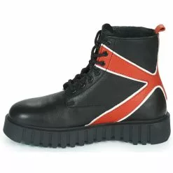 Chaussures Femme Kickers - KICK FABULOUS Noir / Rouge -France CHAUSSURES DE SPORT Soldes Boutique 22587839 500 D