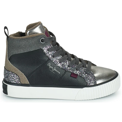 Chaussures Fille Pepe Jeans - OTTIS PLATFORM GIRL GLIT Noir / Argenté 4 Chaussures Fille Pepe Jeans - OTTIS PLATFORM GIRL GLIT Noir / Argenté – Image 2